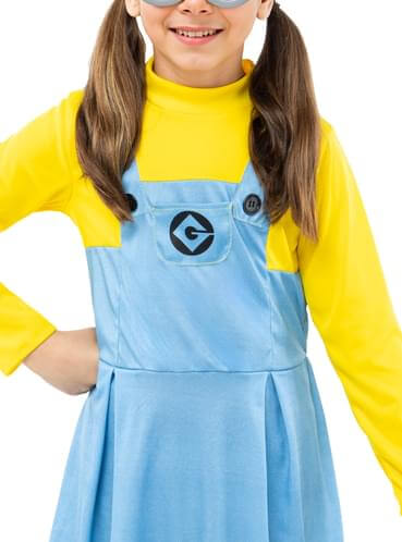 Minions Costume for Girls - Complete Dress, Glasses & Socks Set Teminis.lt