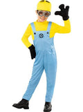 Minions Costume for Kids - Complete Jumpsuit, Hat & Glasses Set Teminis.lt