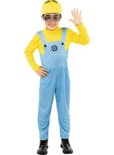 Minions Costume for Kids - Complete Jumpsuit, Hat & Glasses Set Teminis.lt