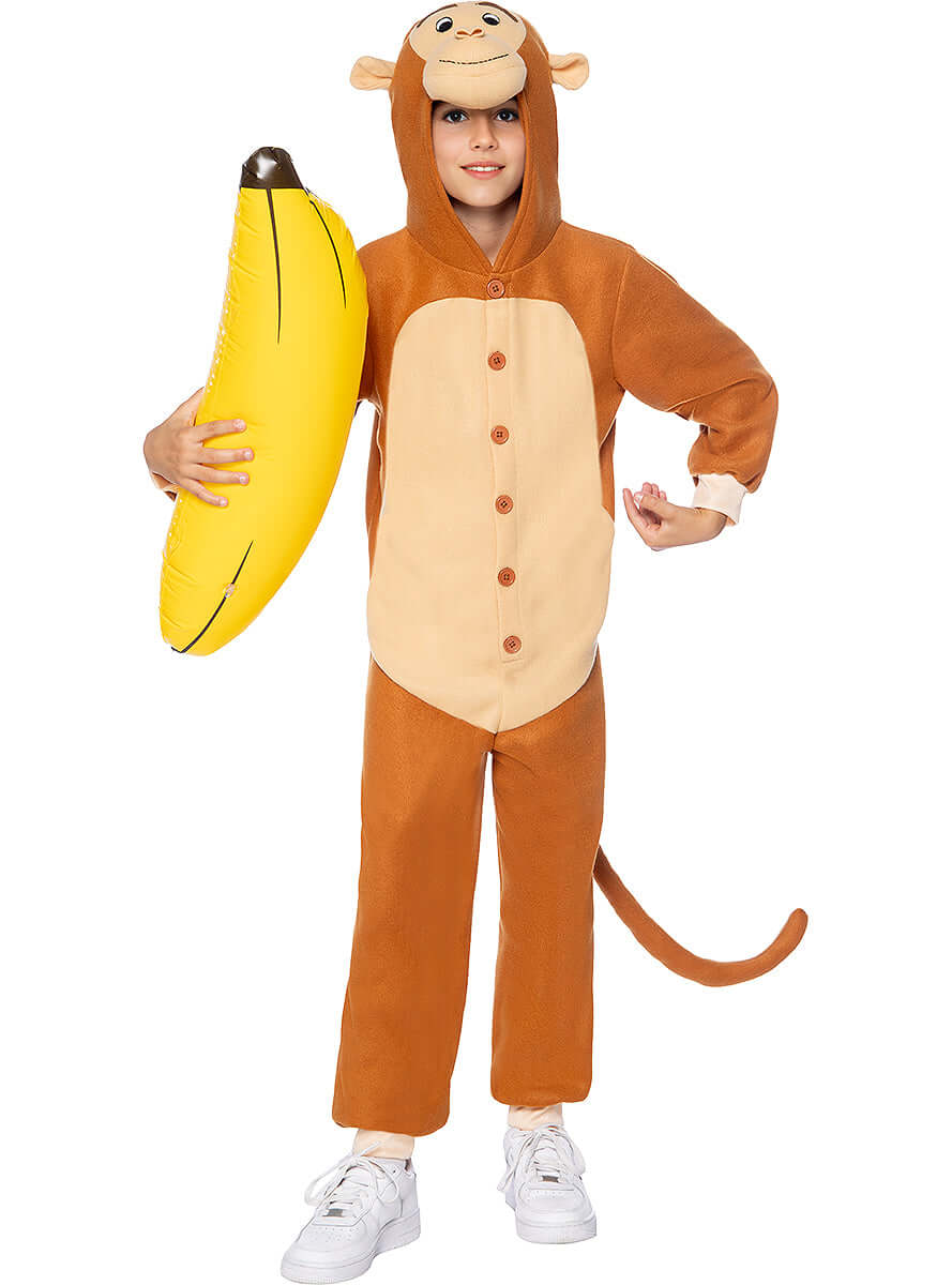 Monkey Onesie Costume for Kids – Brown Suit