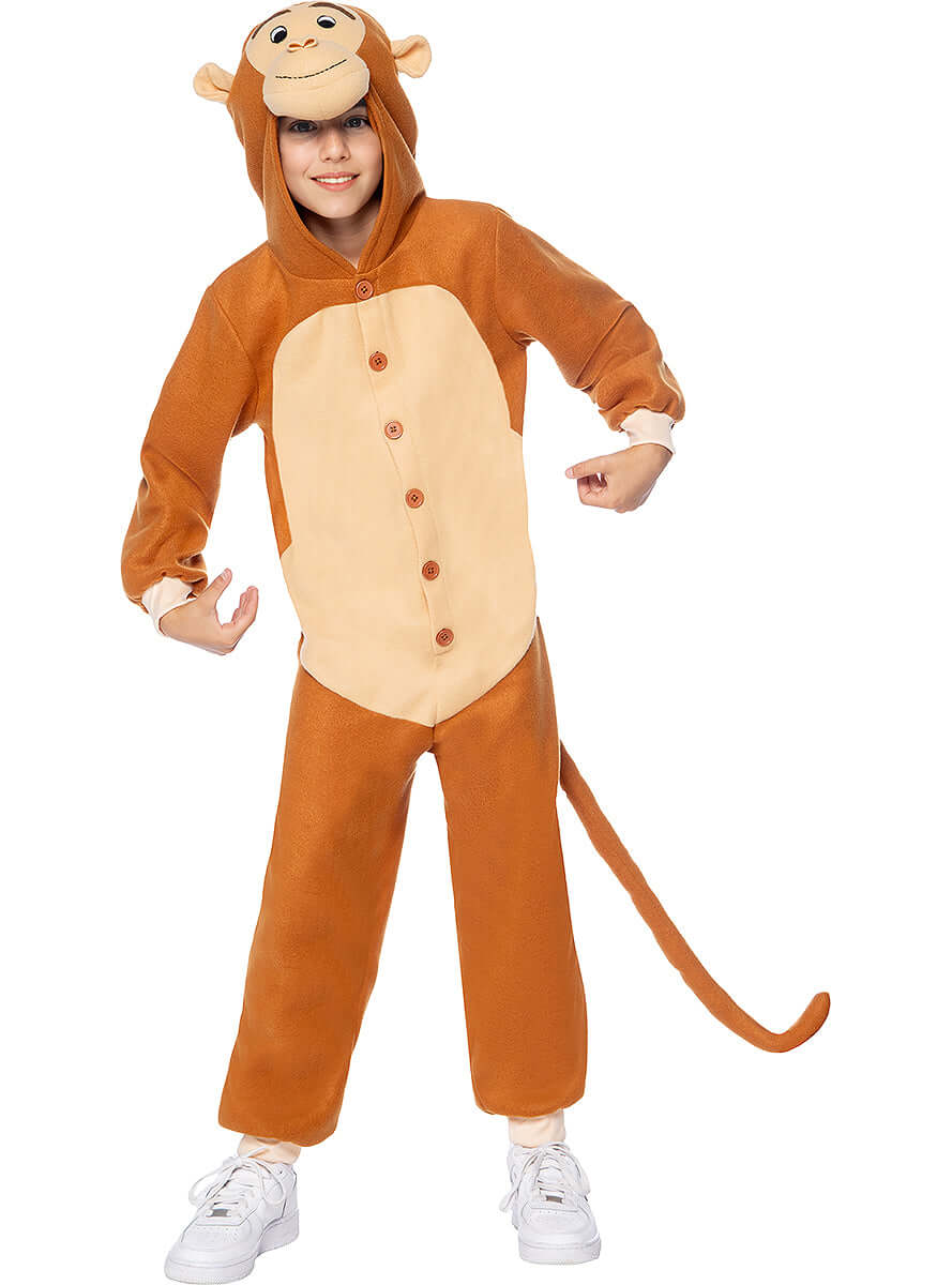 Monkey Onesie Costume for Kids – Brown Suit
