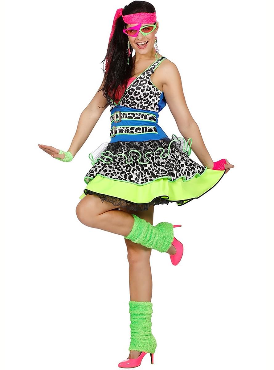 Authentic 80's Costume Dress for Women - Party Ready! Teminis.lt