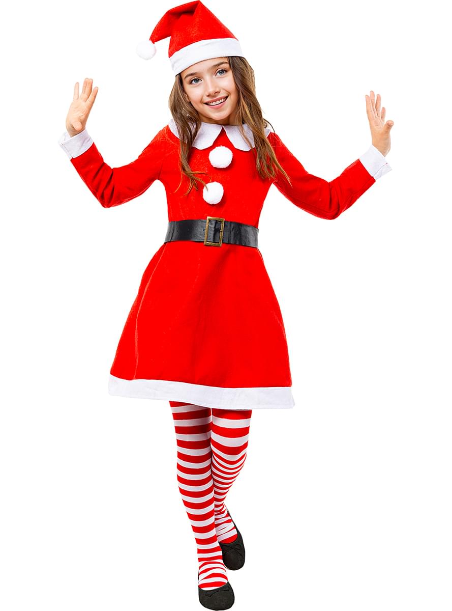 Festive Mrs. Claus Costume for Girls - Holiday Outfit Teminis.lt