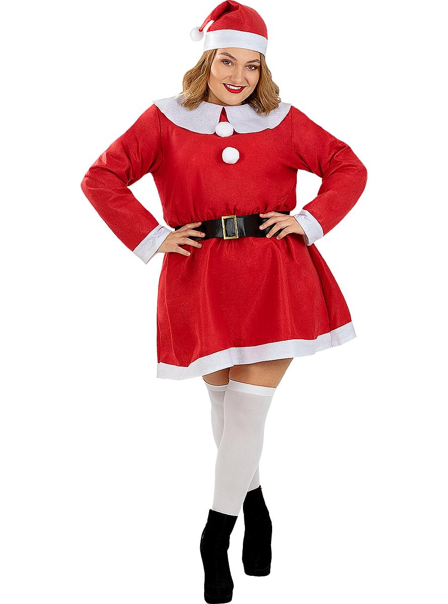 Festive Mrs. Claus Costume Dress for Women Teminis.lt