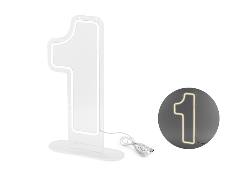Neon LED - Digit '1' - Teminis.lt
