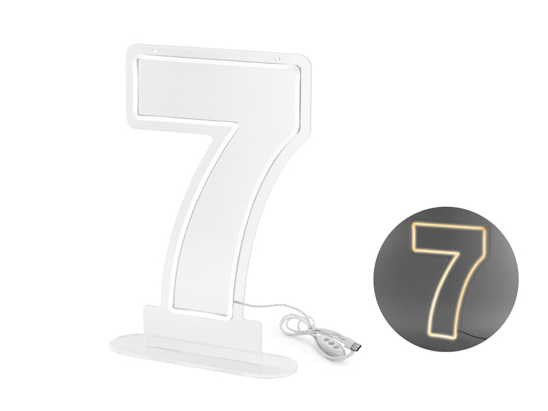 Neon LED - Digit '7' - Teminis.lt
