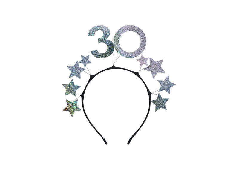Galvos juosta su žvaigždutėmis 30, sidabrinė
