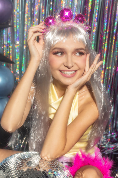 Galvos juosta su disko rutuliu, rožinė