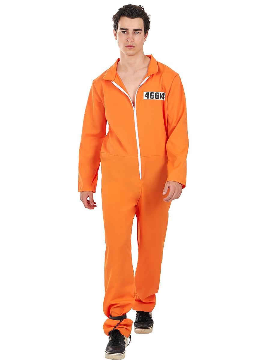 Unisex Orange Prisoner Jumpsuit Costume - Durable Polyester Teminis.lt