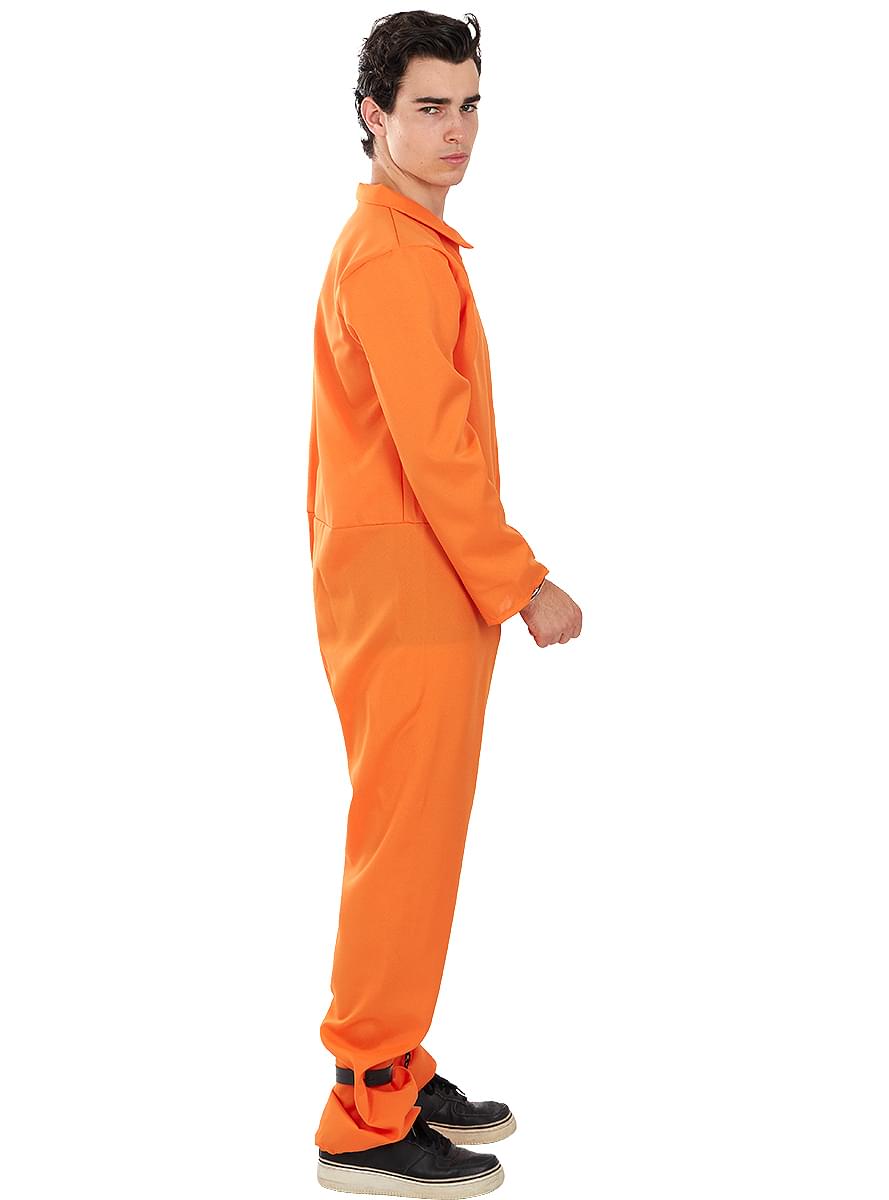 Unisex Orange Prisoner Jumpsuit Costume - Durable Polyester Teminis.lt