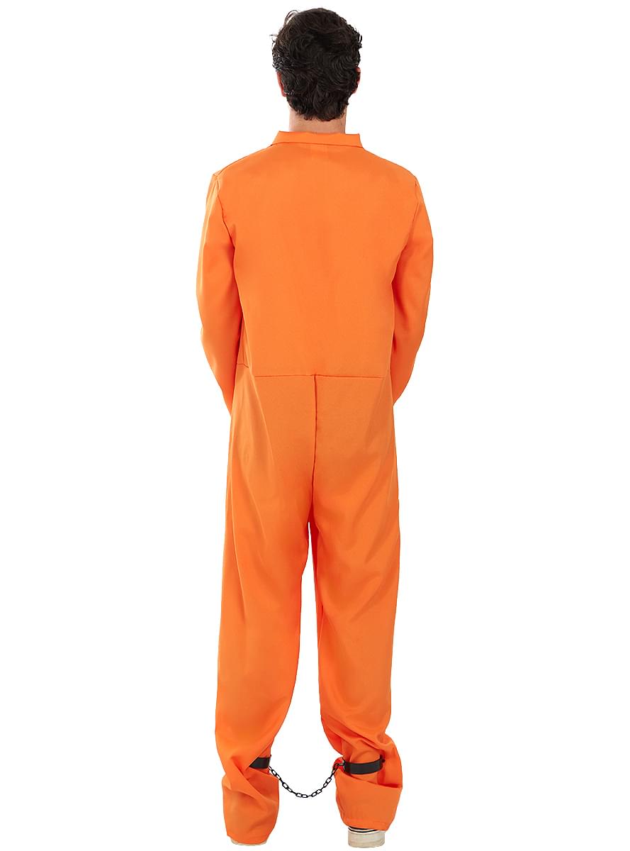 Unisex Orange Prisoner Jumpsuit Costume - Durable Polyester Teminis.lt