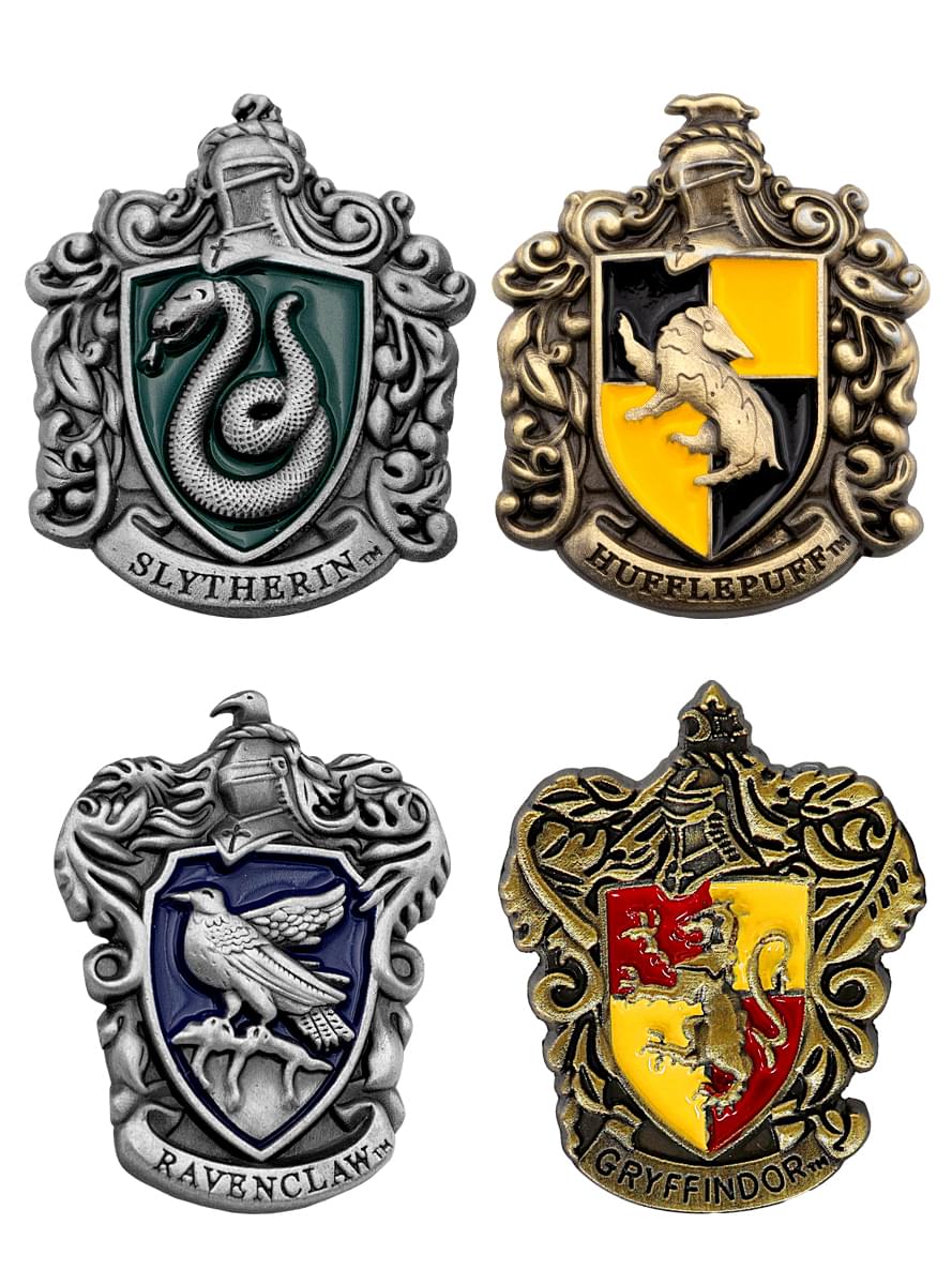 Harry Potter House Pins Set – Pack of 4 Collectible Badges Teminis.lt