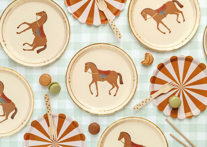 Paper Plates with Horse design - Teminis.lt
