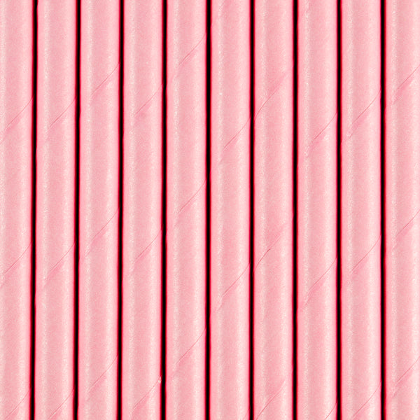 Paper Straws, light pink - Teminis.lt