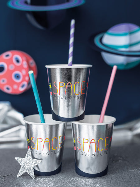 Paper Straws, light pink - Teminis.lt