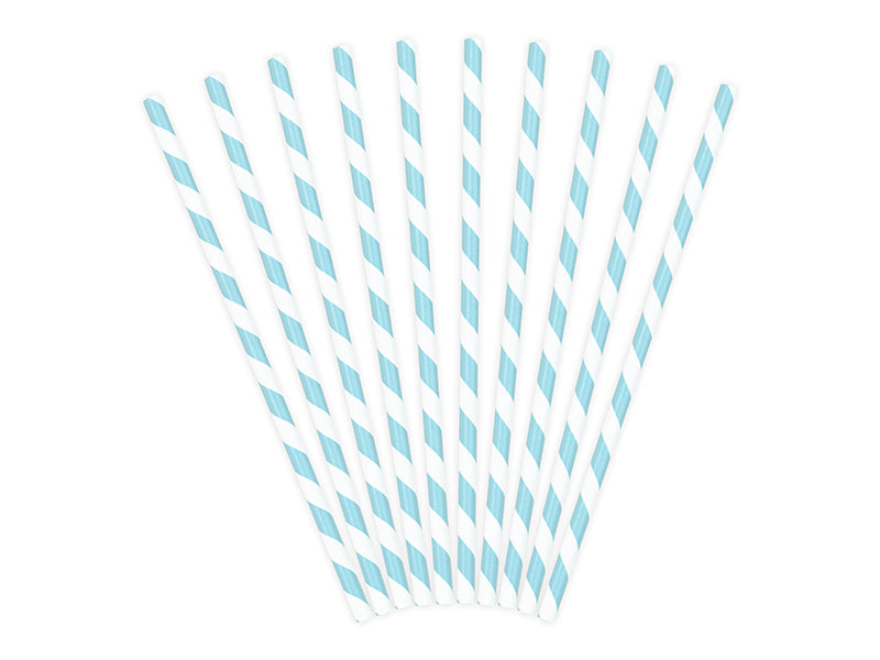 Paper Straws, sky-blue - Teminis.lt