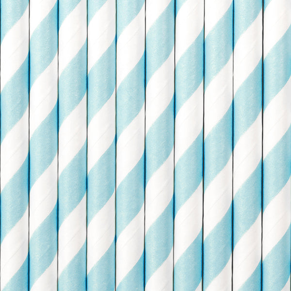 Paper Straws, sky-blue - Teminis.lt