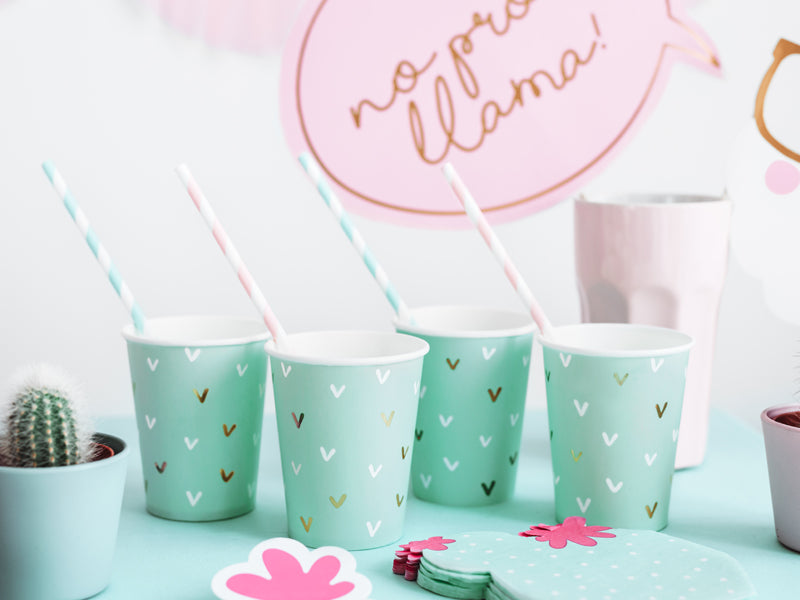 Paper Straws, sky-blue - Teminis.lt