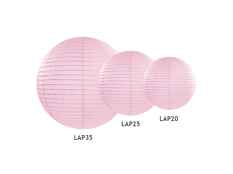 Paper lantern, light pink, 35cm - Teminis.lt