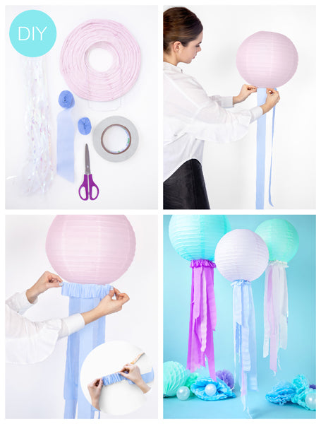 Paper lantern, light pink, 35cm - Teminis.lt