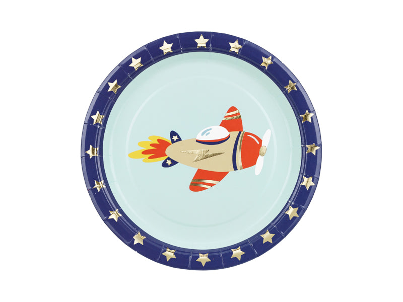 Paper plates Airplane - Teminis.lt