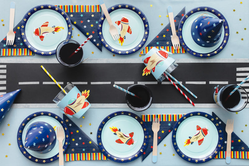 Paper plates Airplane - Teminis.lt