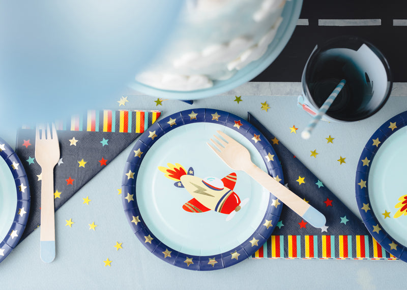Paper plates Airplane - Teminis.lt