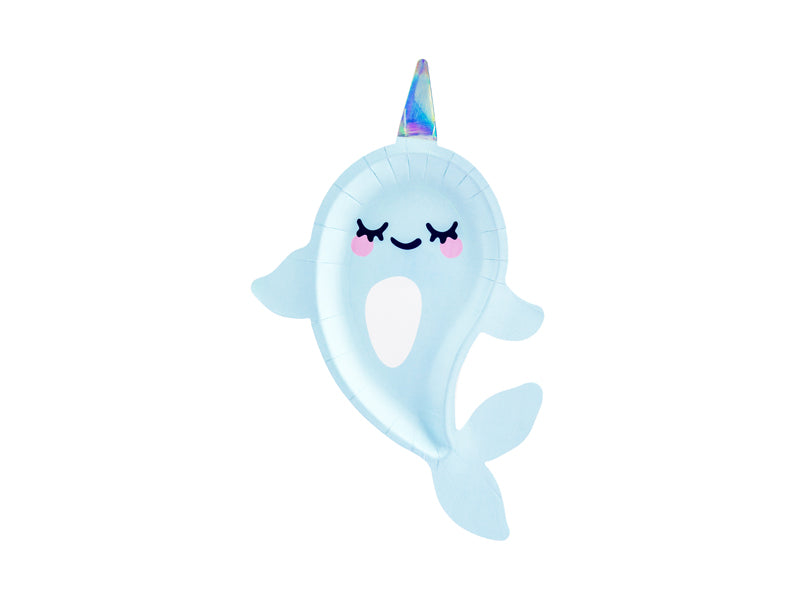 Paper plates Narwhal - Teminis.lt