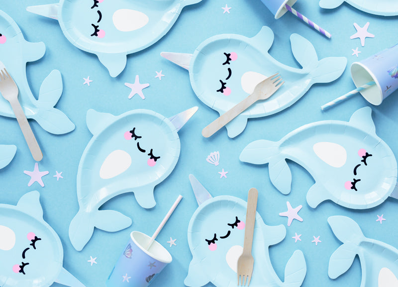Paper plates Narwhal - Teminis.lt