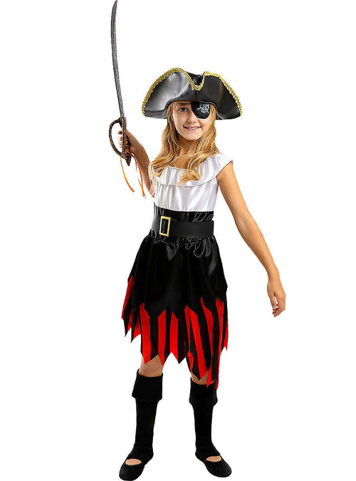 Pirate Costume for Girls – Buccaneer Dress & Belt