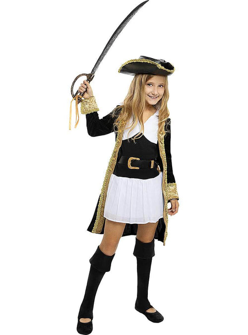 Pirate Costume for Girls – Deluxe Colonial Captain Dress