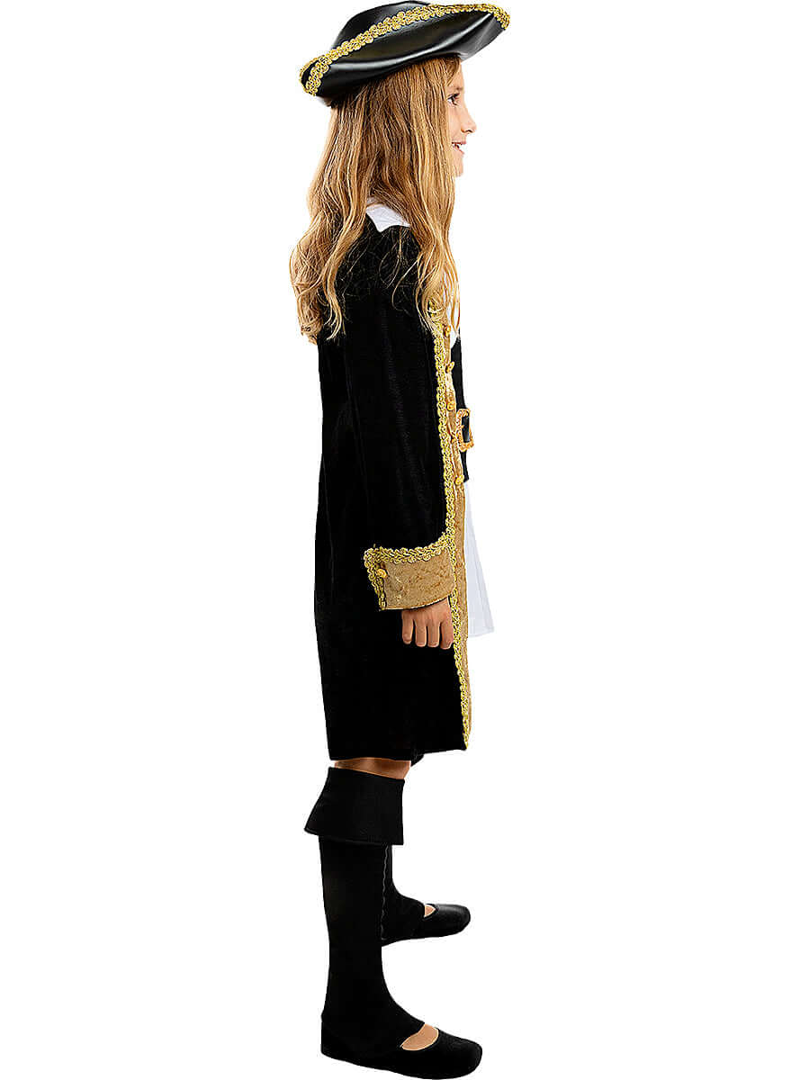 Piratų kostiumas mergaitėms – prabangi kolonijinio stiliaus kapitono suknelė