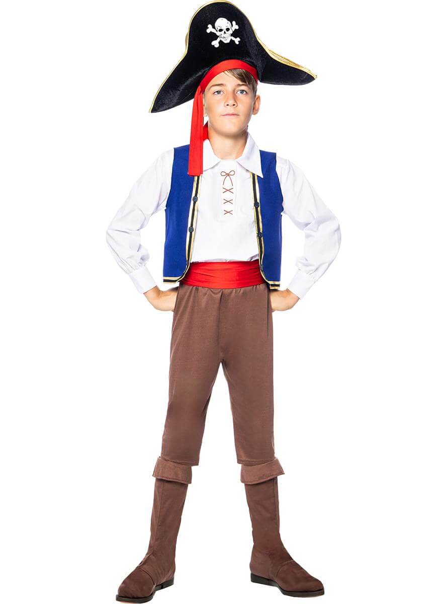 Pirato kostiumas vaikams – spalvingas bukagalvio rinkinys