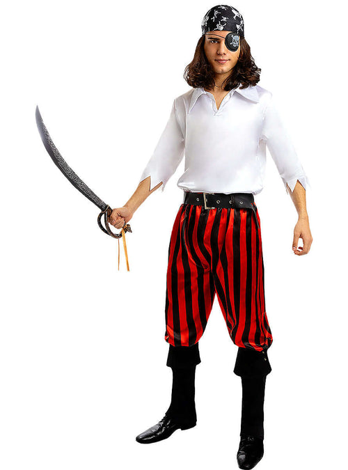Pirate Costume for Men – Buccaneer Shirt & Trousers