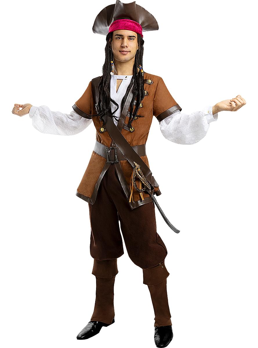 Men's Caribbean Pirate Costume – Adult Halloween Outfit Teminis.lt
