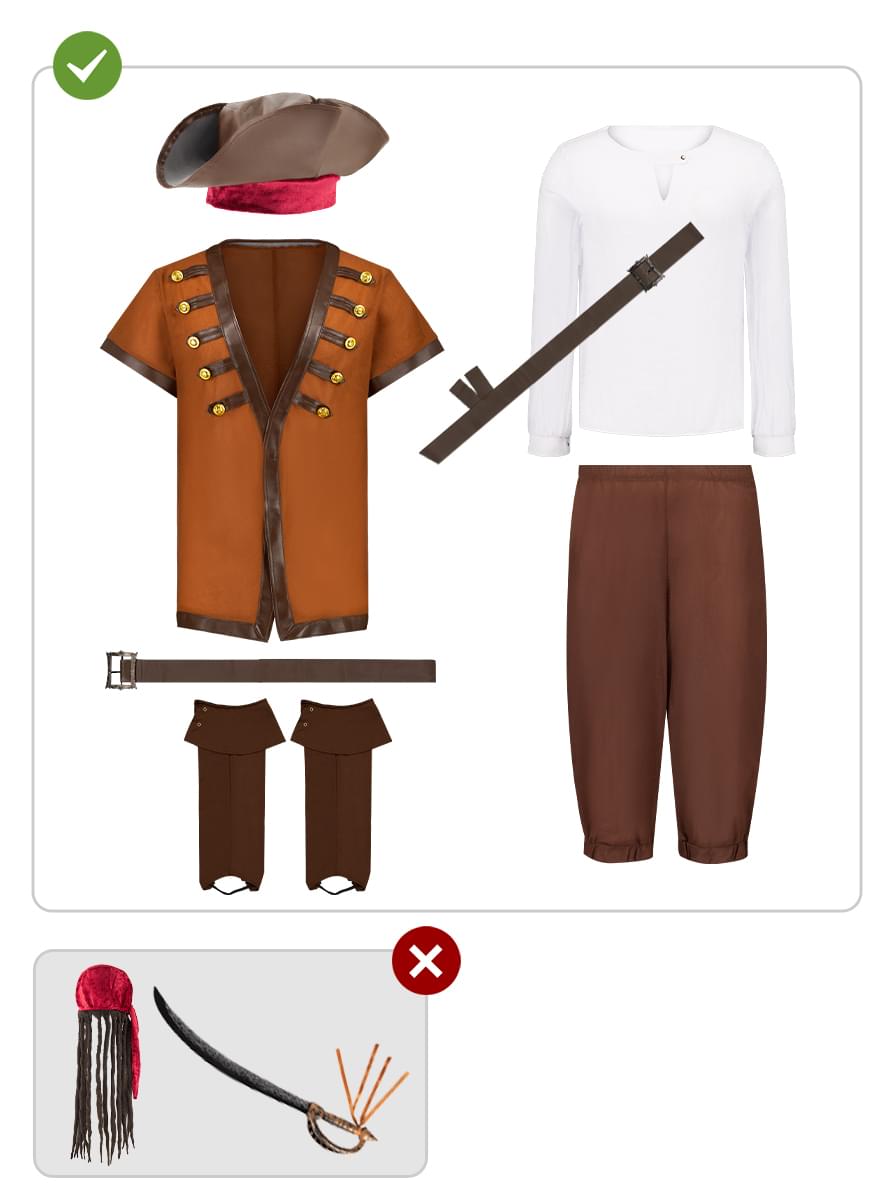 Men's Caribbean Pirate Costume – Adult Halloween Outfit Teminis.lt