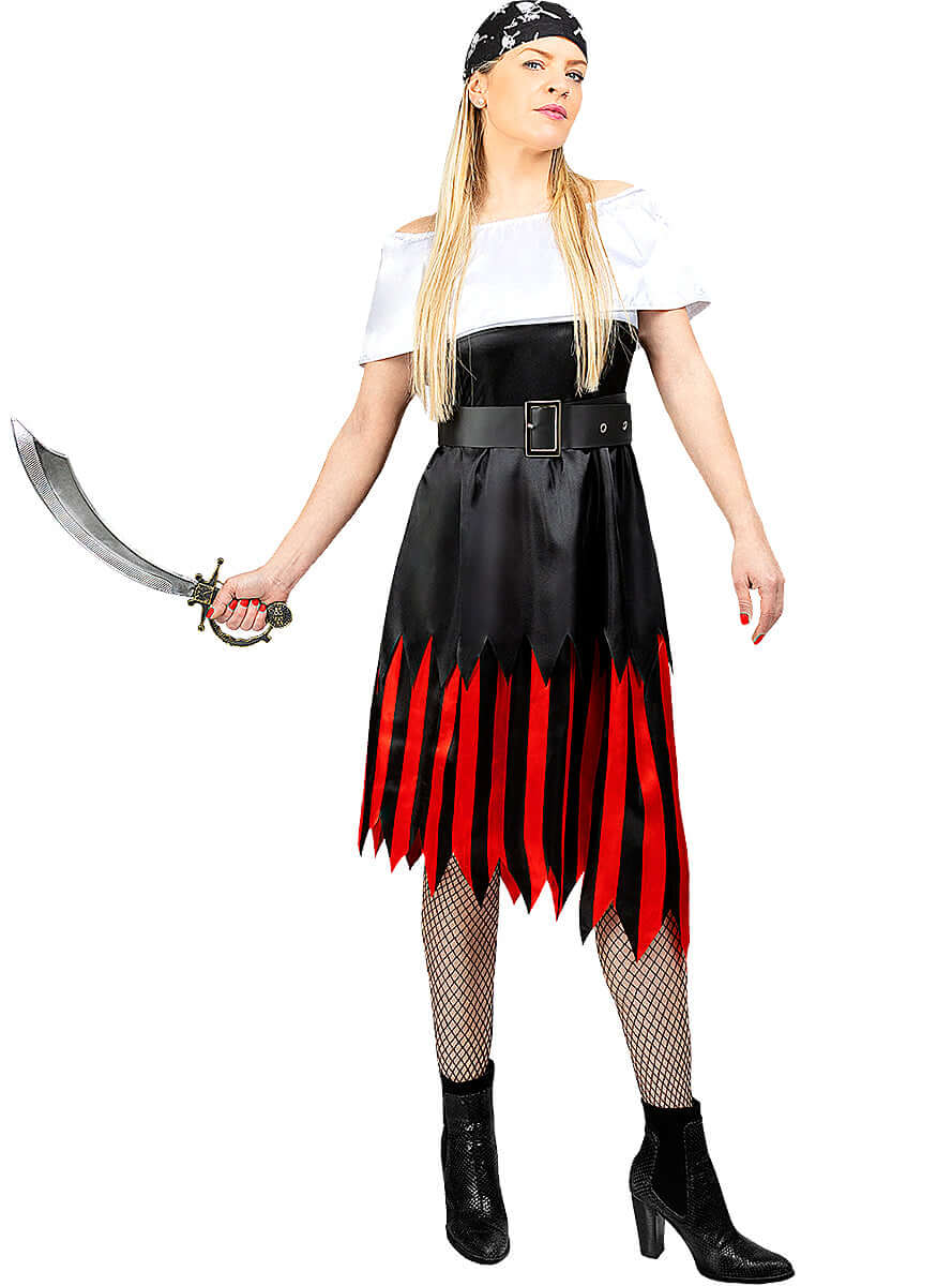 Pirate Costume for Women – Buccaneer Dress & Belt Set