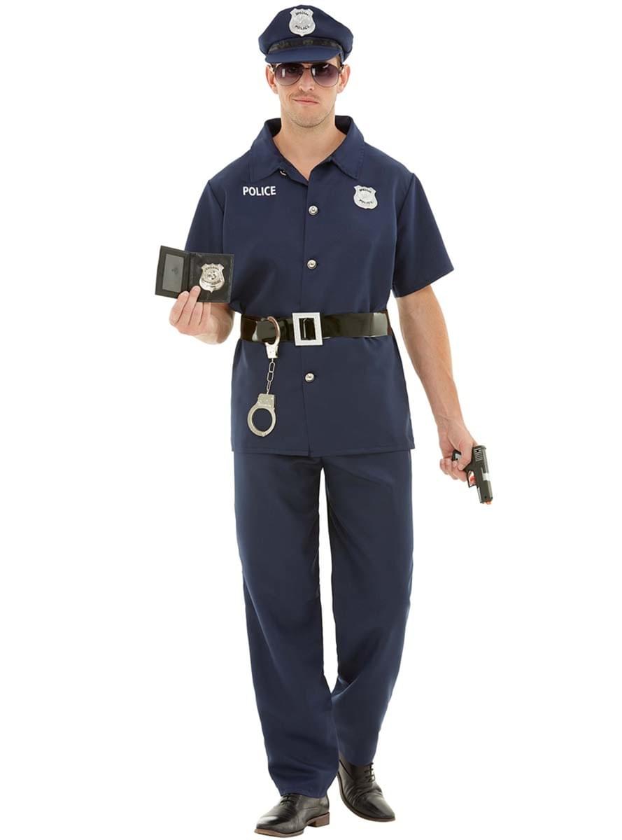 Men's Police Officer Costume - Shirt, Trousers, Hat & Belt Teminis.lt