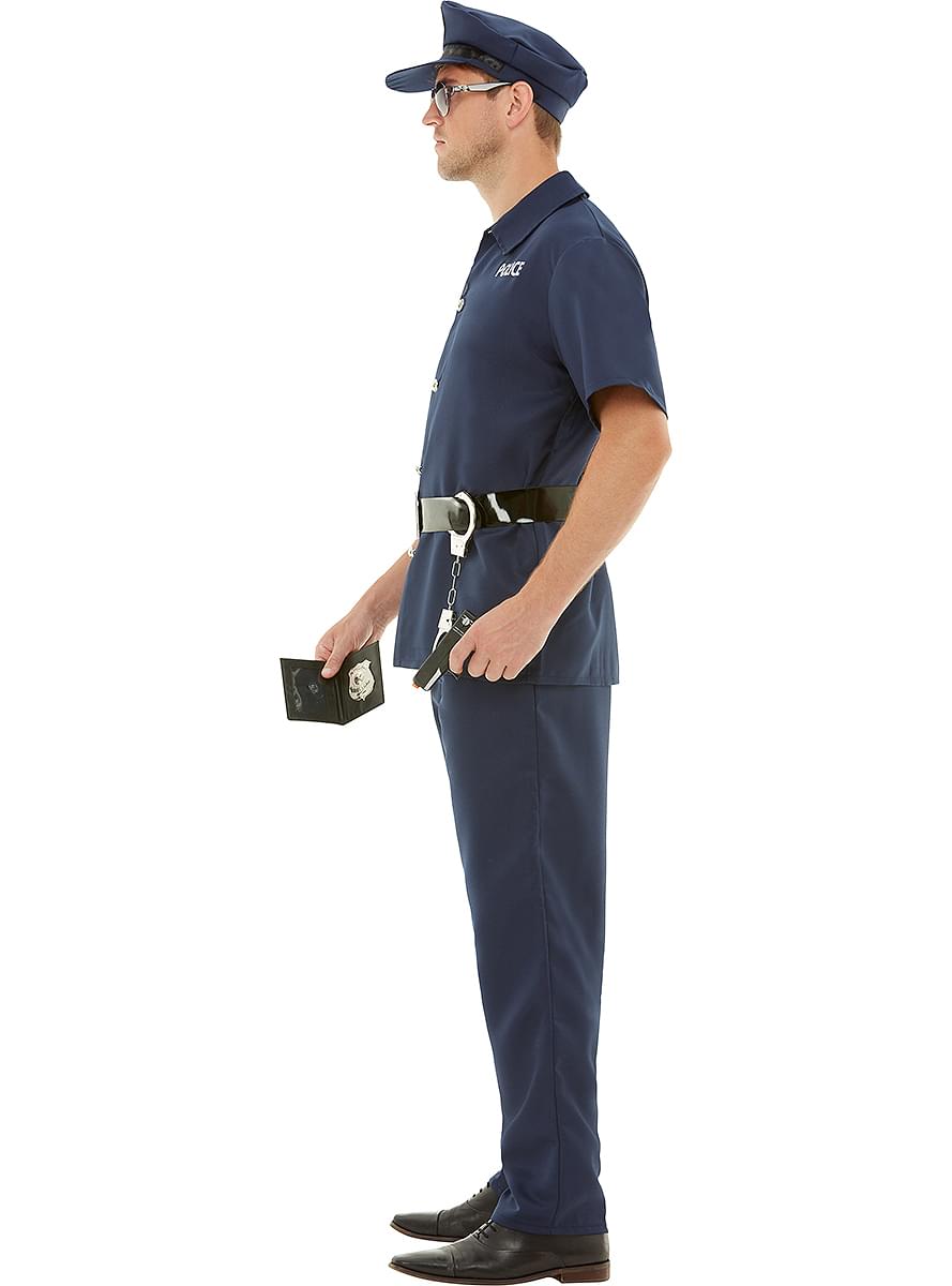 Men's Police Officer Costume - Shirt, Trousers, Hat & Belt Teminis.lt