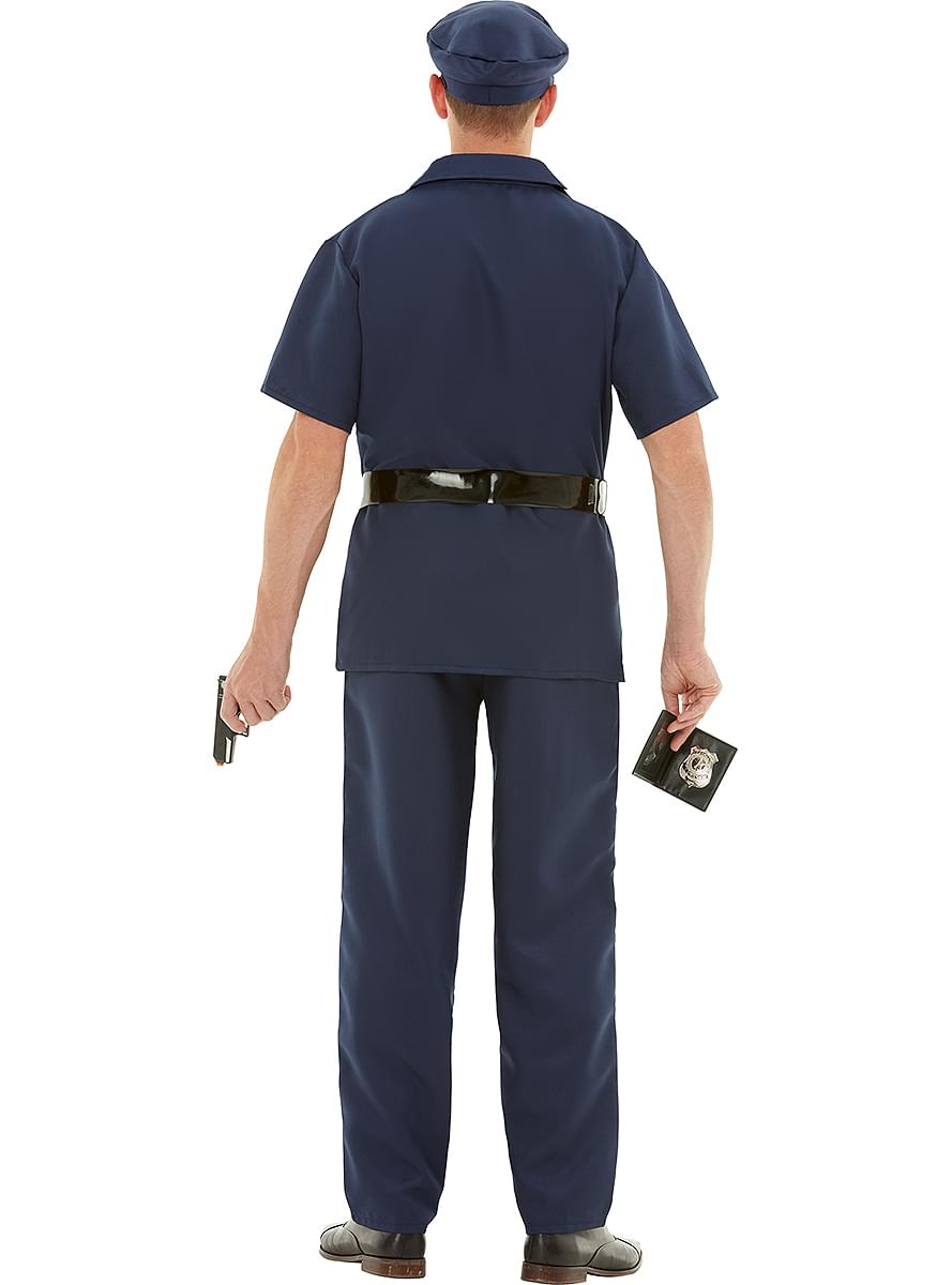 Men's Police Officer Costume - Shirt, Trousers, Hat & Belt Teminis.lt