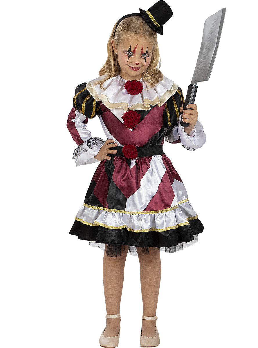 Premium Scary Clown Costume for Girls - Teminis.lt