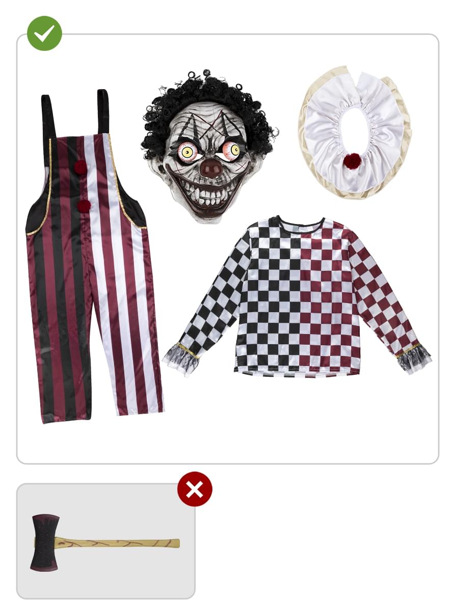 Premium Scary Clown Costume for Men Teminis.lt