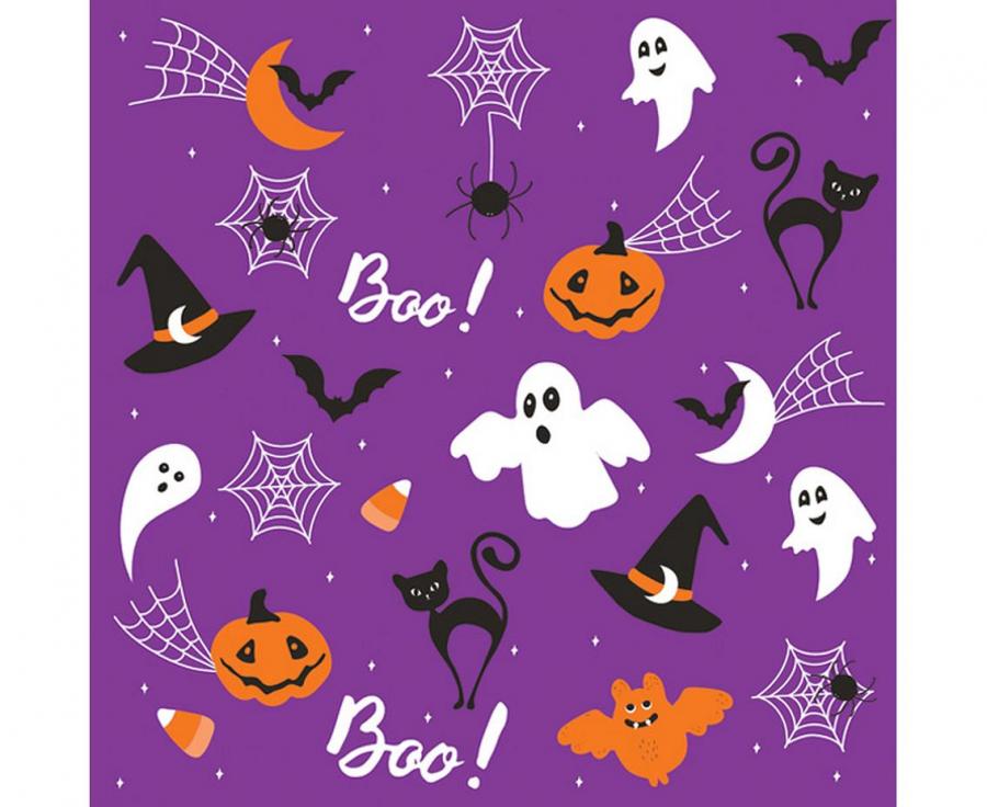 Purple Halloween Paper napkins - Teminis.lt
