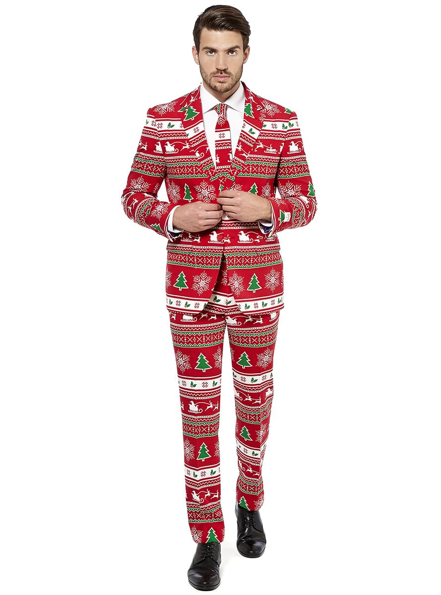 Red Christmas Wonderland Suit – Festive Holiday Party Outfit Teminis.lt