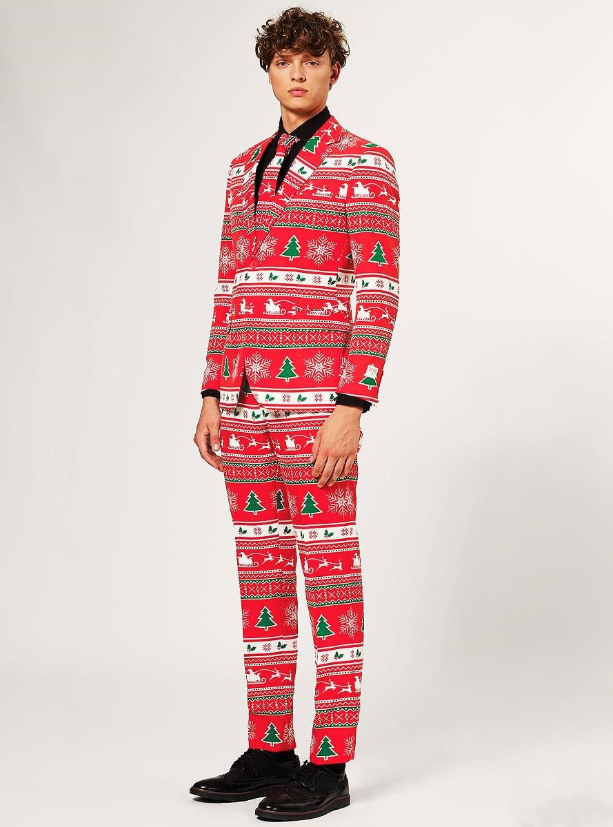 Red Christmas Wonderland Suit – Festive Holiday Party Outfit Teminis.lt