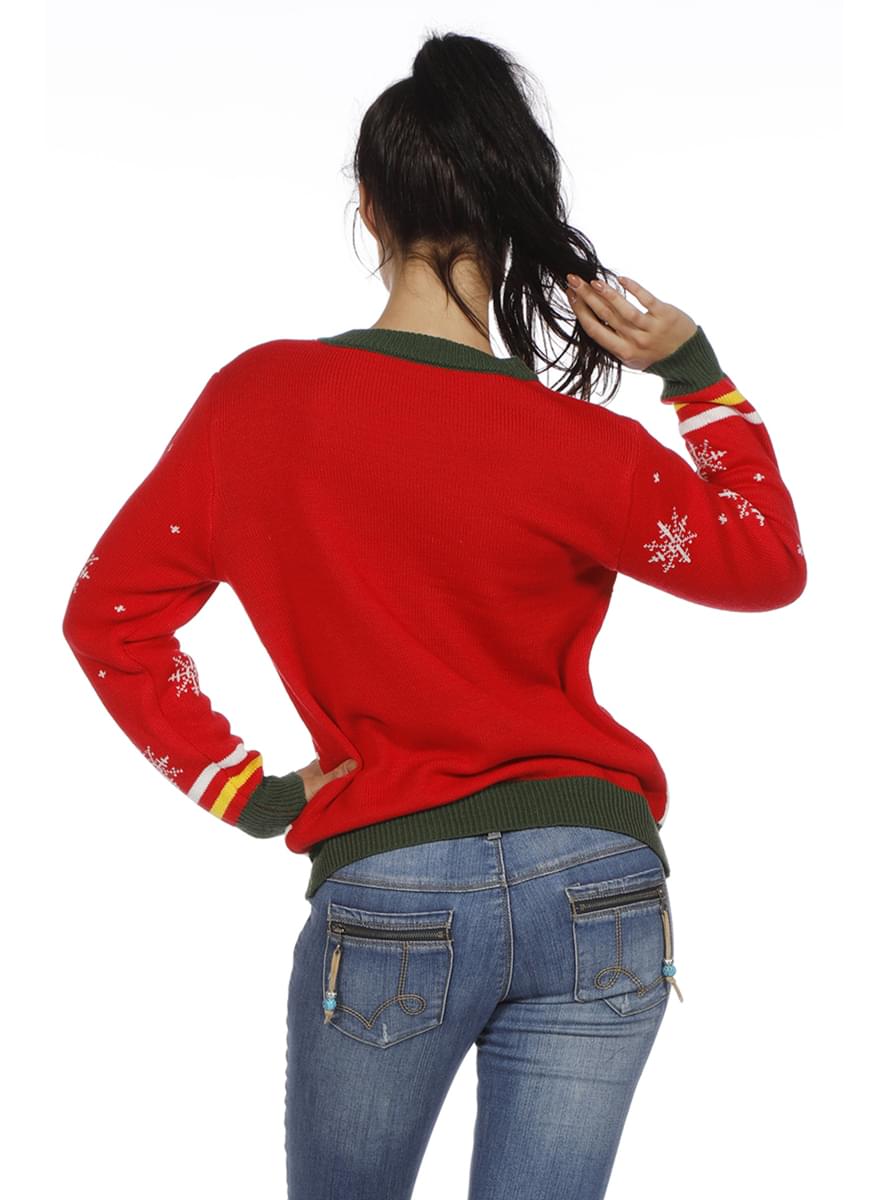 Festive Red Christmas Jumper for Adults - Cozy Sweater Teminis.lt