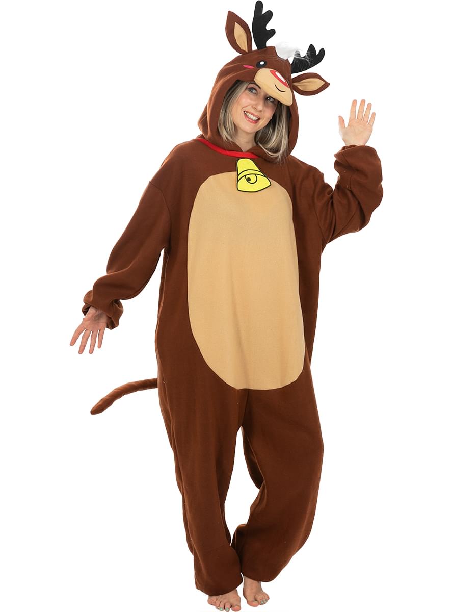 Unisex Reindeer Costume for Adults - Christmas Party Ready Teminis.lt