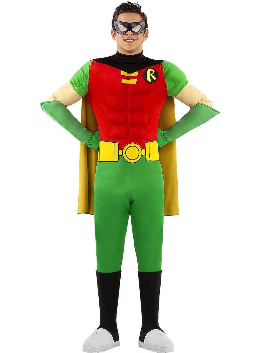 Robin Costume for Men – Dynamic Duo Superhero Suit Teminis.lt