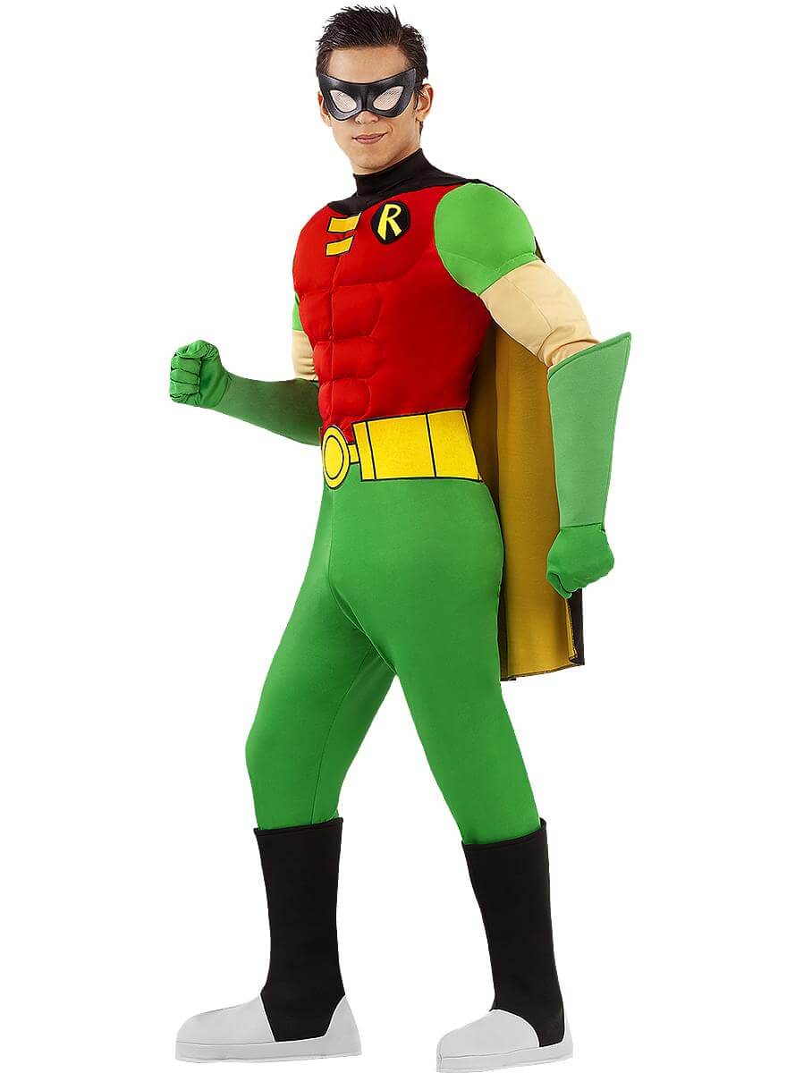 Robin Costume for Men – Dynamic Duo Superhero Suit Teminis.lt