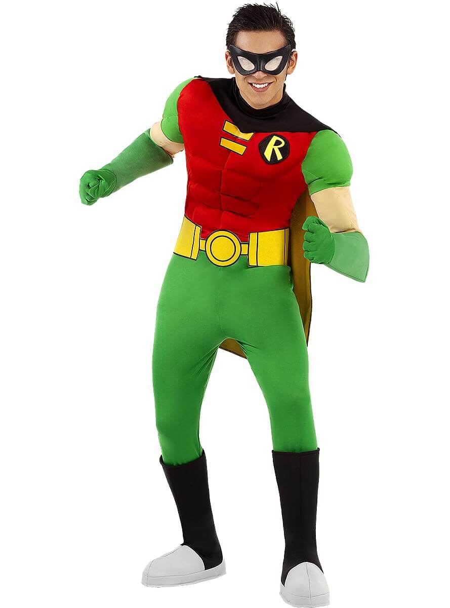 Robin Costume for Men – Dynamic Duo Superhero Suit Teminis.lt
